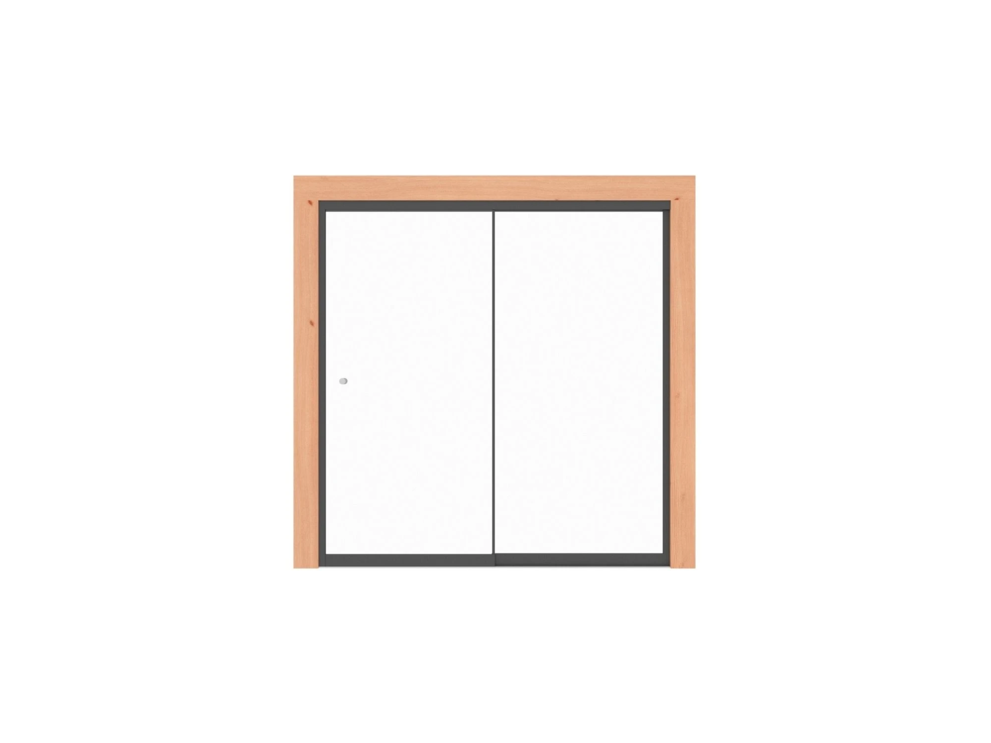 Glazen Schuifwand 200 x 225 cm 10 mm 2-delig - Afbeelding 1